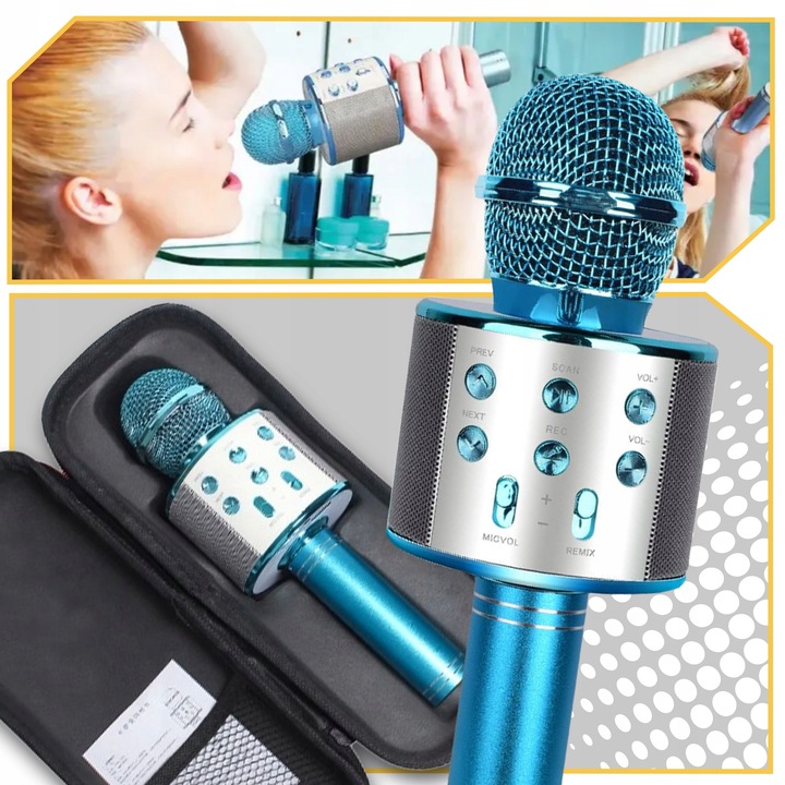 BEZPRZEWODOWY MIKROFON KARAOKE BLUETOOTH GŁOŚNIK DLA DZIECI NA PREZENT USB Waga produktu z opakowaniem jednostkowym 0.8 kg